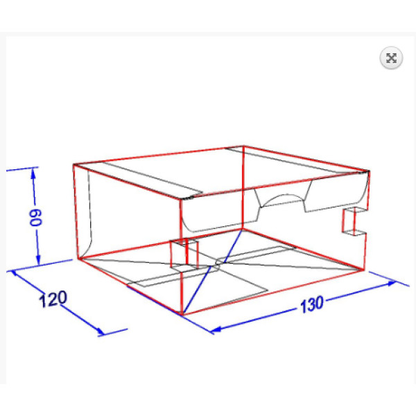 Картонна упаковка снек бокс Максі Світла (50шт/уп)