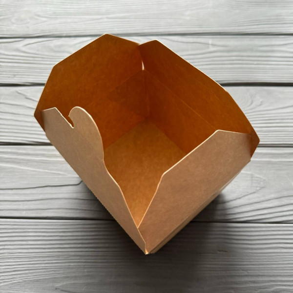 Контейнер паперовий для снеків 113х90х64мм Крафт PLKK