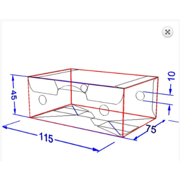 Картонна упаковка снек бокс Міні Темна (50шт/уп)