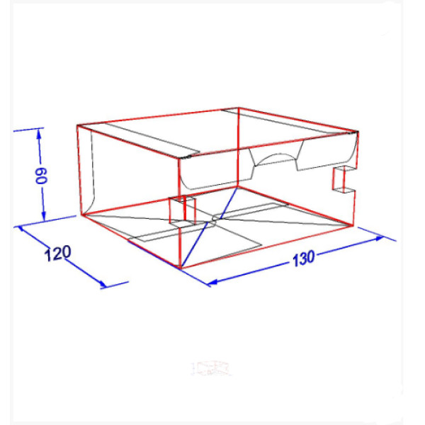 Картонна упаковка снек бокс Максі Темна (50шт/уп)