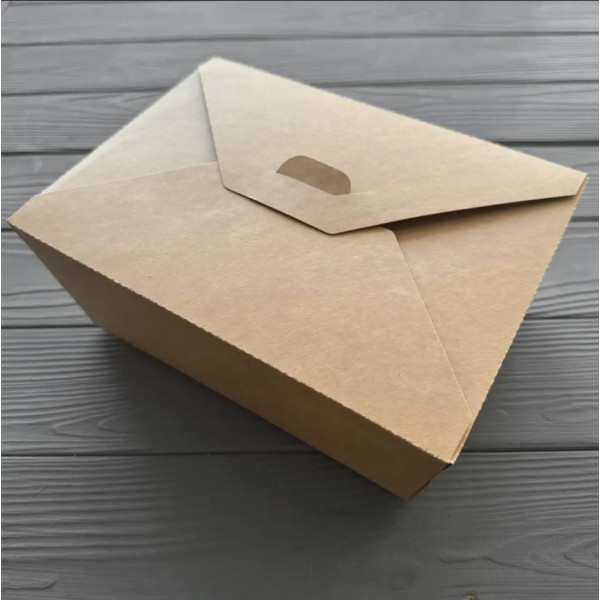 Контейнер паперовий для снеків 196х140х65мм Крафт PLK3K