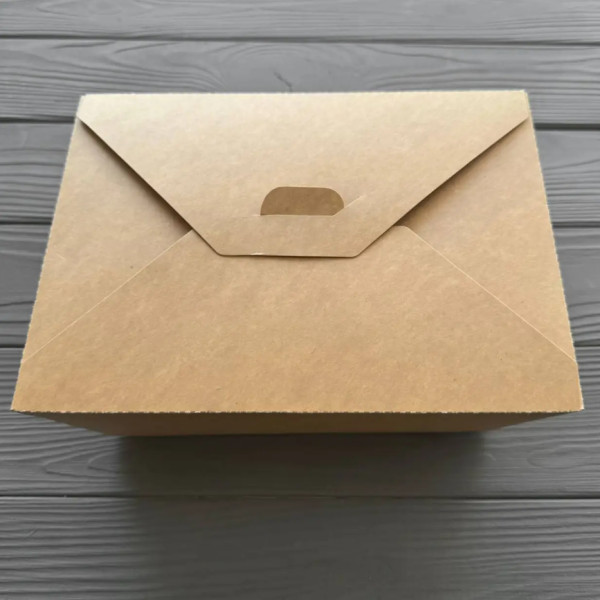 Контейнер паперовий для снеків 196х140х65мм Крафт PLK3K