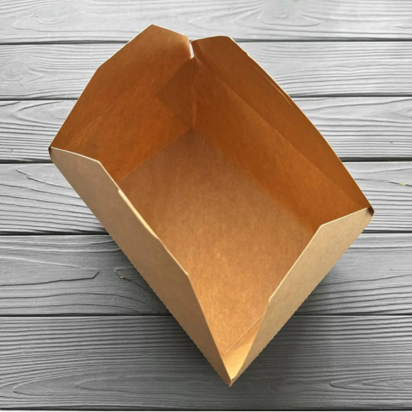 Контейнер паперовий для снеків 196х140х65мм Крафт PLK3K