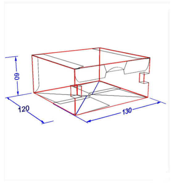 Картонна упаковка снек бокс Максі Крафт (50шт/уп)