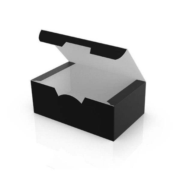 Картонна упаковка снек бокс "Міні" Чорна