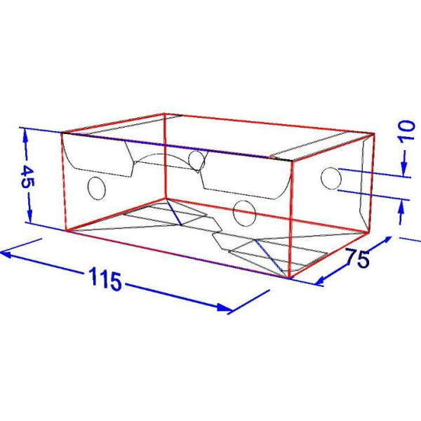 Картонна упаковка снек бокс "Міні" Чорна