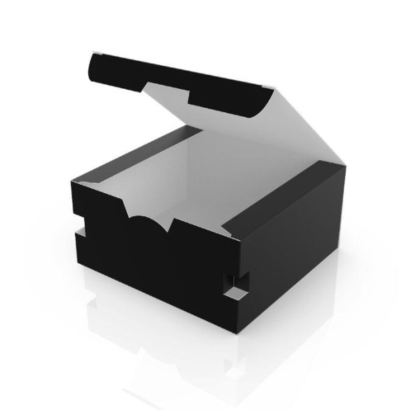 Картонна упаковка снек бокс "Максі" Чорна