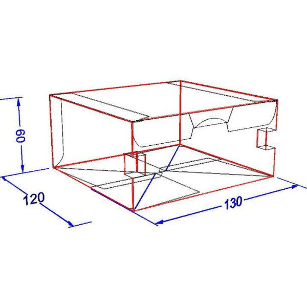 Картонна упаковка снек бокс "Максі" Чорна
