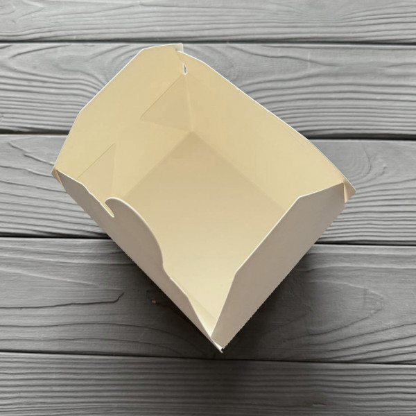 Контейнер паперовий для снеків 113х90х64мм Білий PLKW