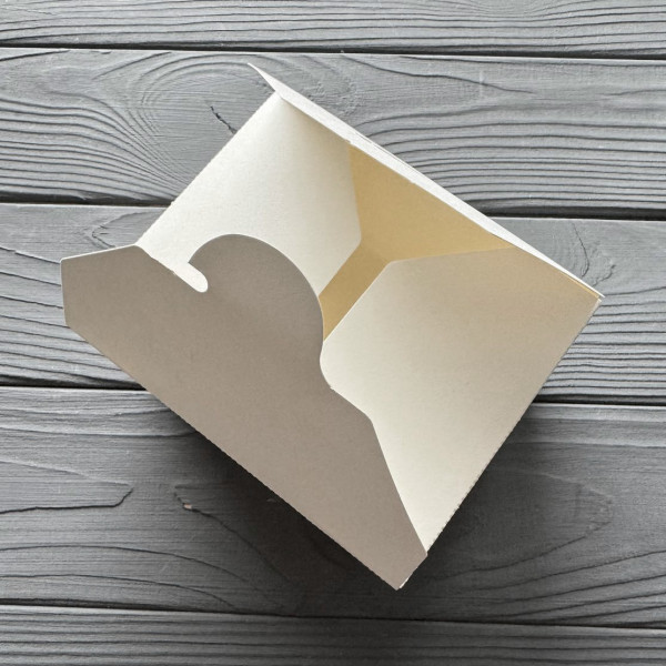 Контейнер паперовий для снеків 113х90х64мм Білий PLKW