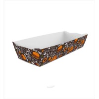 Картонна тарілка Човник "Максі" темна