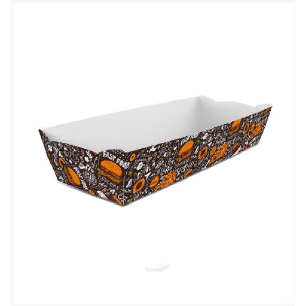 Картонна тарілка Човник "Максі" темна