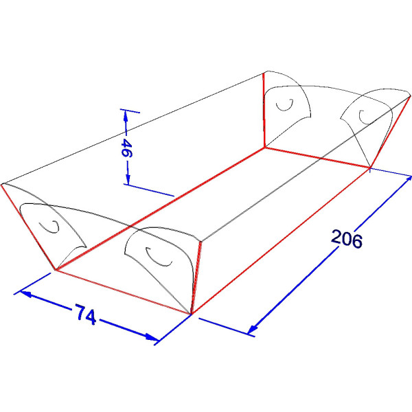 Картонна тарілка Човник "Максі" світла