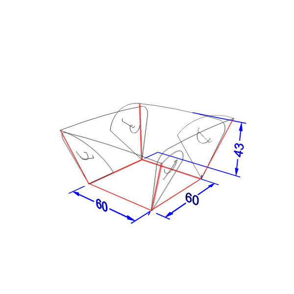 Картонна тарілка Човник "Міні" біла