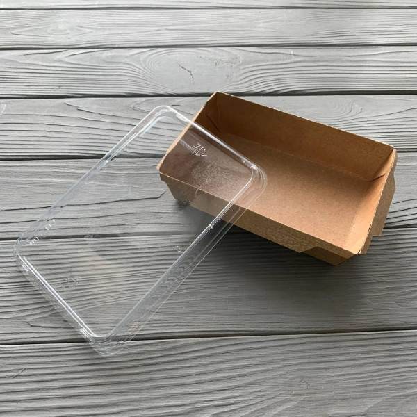 Контейнер паперовий Snack-box крафт/крафт прямокутний 500мл 135х85х40 мм (50/450) SB500