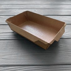 Контейнер бумажный Snack-box крафт/крафт прямоугольный 500мл 135х85х40 мм (50/450) SB500