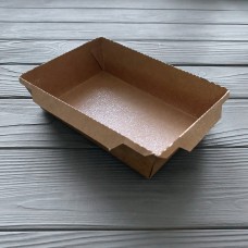 Контейнер бумажный Snack-box крафт/крафт прямоугольный 750мл 150х100х45 мм (50/400) SB750
