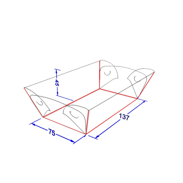 Картонна тарілка Човник "Міді" темна