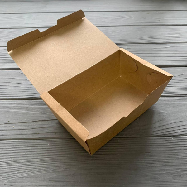 Упаковка паперова велика КРАФТ для суші та снеків 165х105х58 мм (25шт/уп|8уп/ящ)