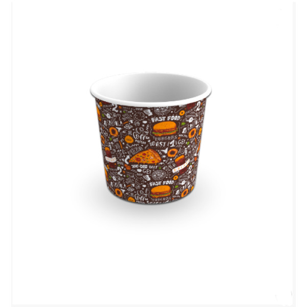 Картонний стакан 0,7 Л темний