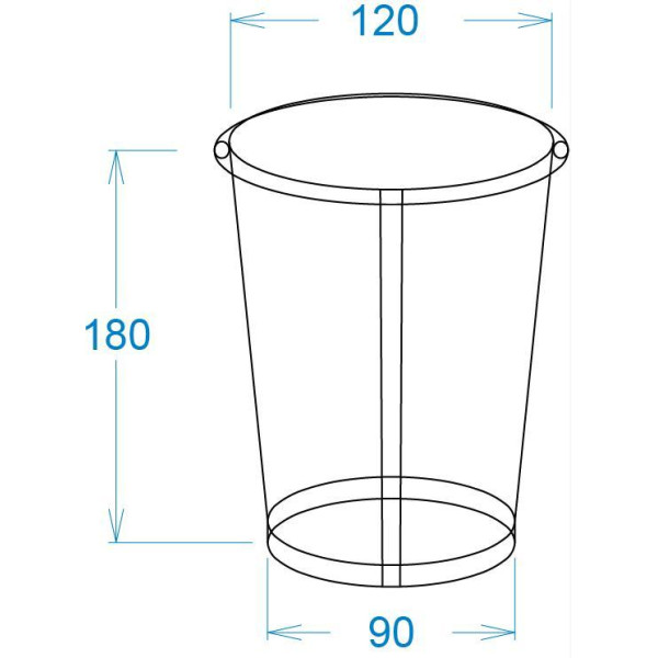 Картонний склянку 1,4 Л, чорний