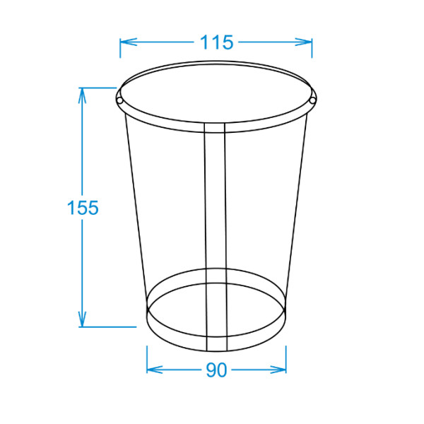 Картонний склянку 1 Л Чорний