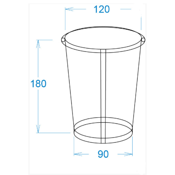 Картонний склянку 1,4 Л темний