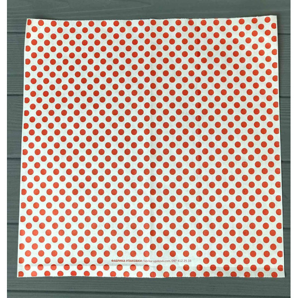 Папір обгортковий "Червоний горох" 320х320 мм 777Ф