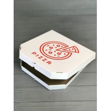 Коробка для пиццы с рисунком Pizza 320Х320Х30 мм (Красная печать)
