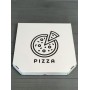 Коробка для пиццы с рисунком Pizza 250х250х30 мм (Черная печать)