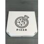 Коробка для піци з малюнком Pizza 250х250х30 мм (Чорний друк)