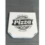 Коробка для пиццы с рисунком Town 250х250х30 мм (черная печать)