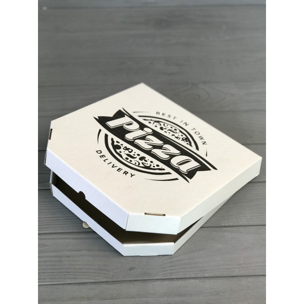 Коробка для піци c малюнком Town 300Х300Х30 мм. (чорний друк)