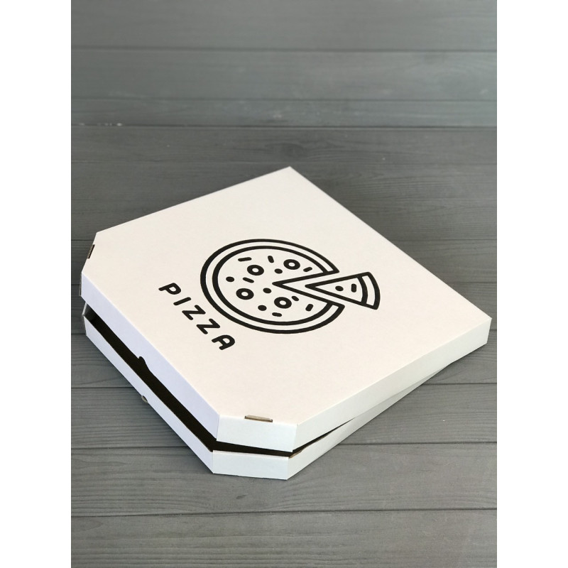 Коробка для піци c малюнком Pizza 320Х320Х30 мм (Чорний друк)
