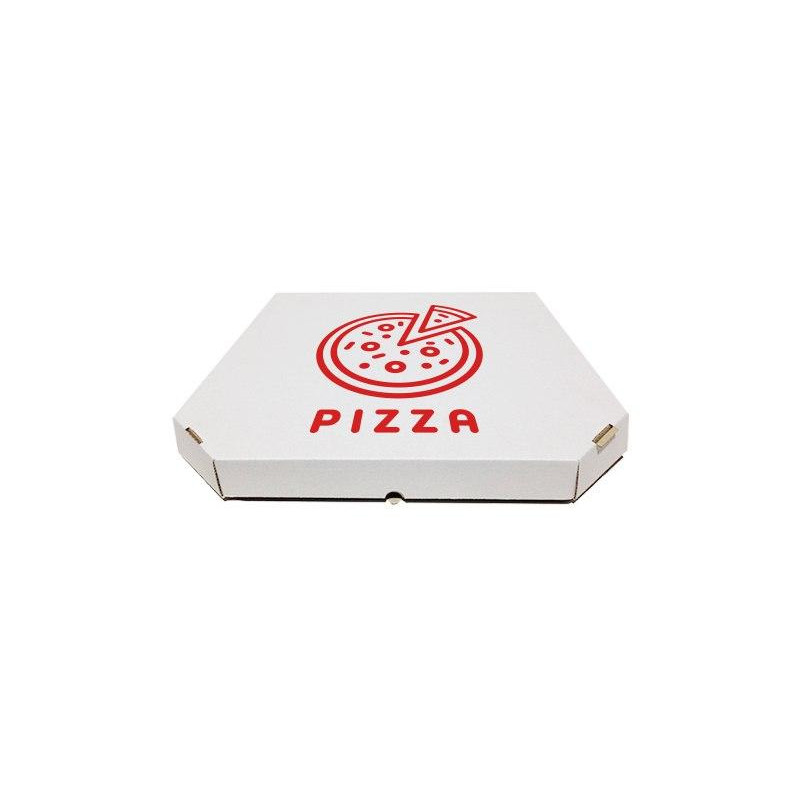 Коробка для піци з малюнком Pizza 250х250х30 мм (Червона печатка)