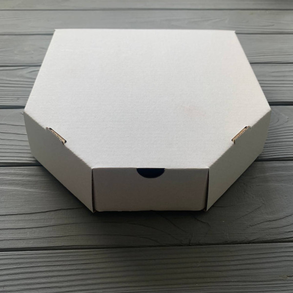 Коробка для піци біла 200х200х50мм (100шт/уп)