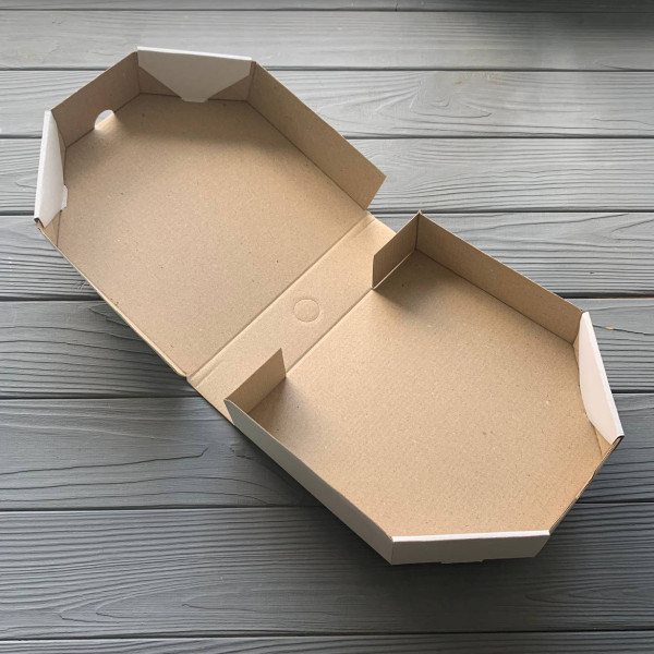 Коробка для піци біла 200х200х50мм (100шт/уп)