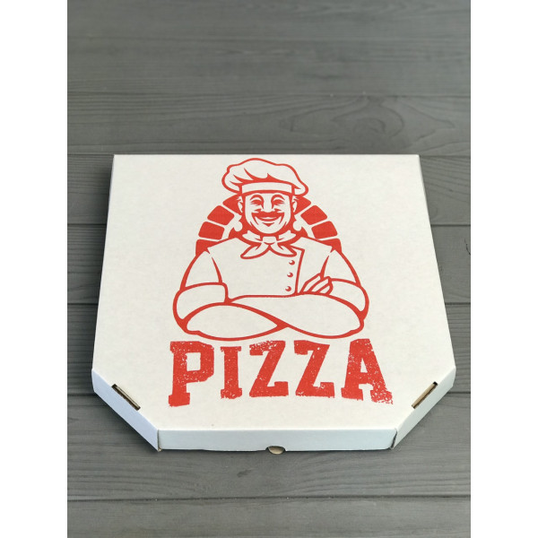 Коробка для піци c малюнком Cook 320Х320Х30 мм (Червона печатка)