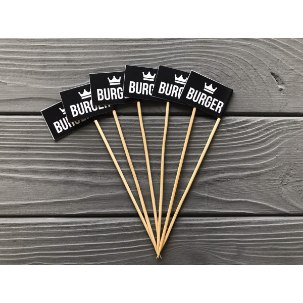 Прапорець для бургера чорний BURGER ФБ1