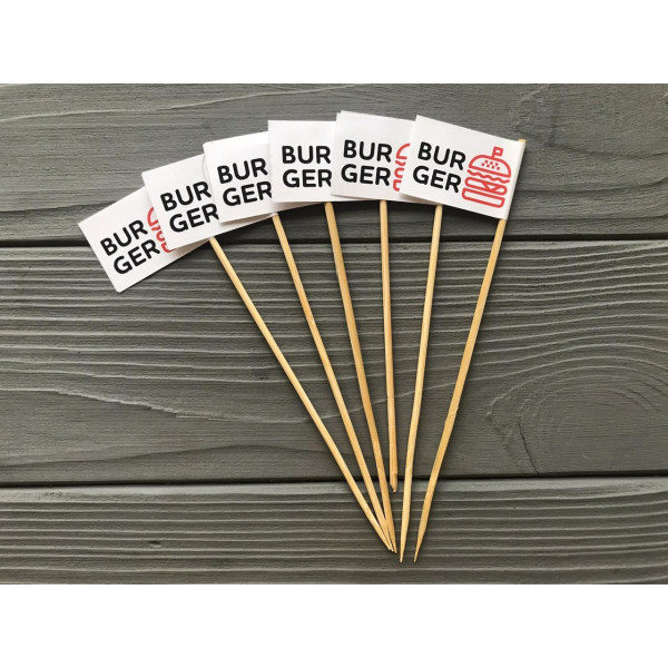 Прапорець для бургера червоний BURGER ФБ2