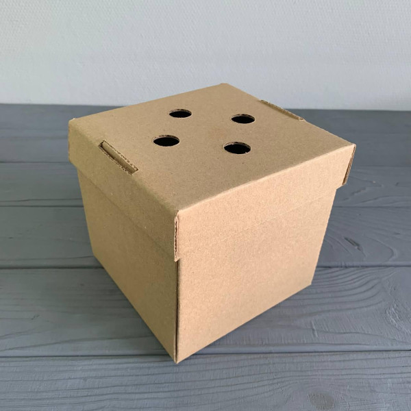 Бокс для бургера бурий 120х120х120 мм (від 10 шт)