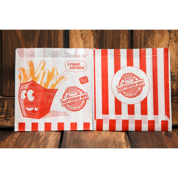 Упаковка для картоплі фрі середня (100-150г) 1786