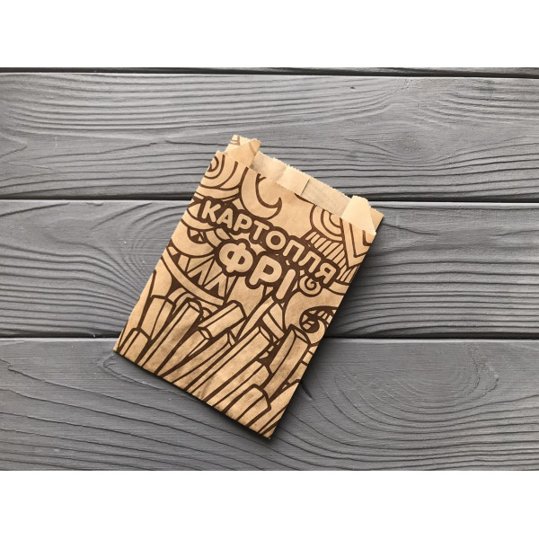 Упаковка для картоплі фрі велика (150-200г) 44Ф