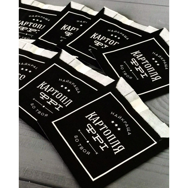 Упаковка для картоплі фрі велика (150-200г) 140Ф