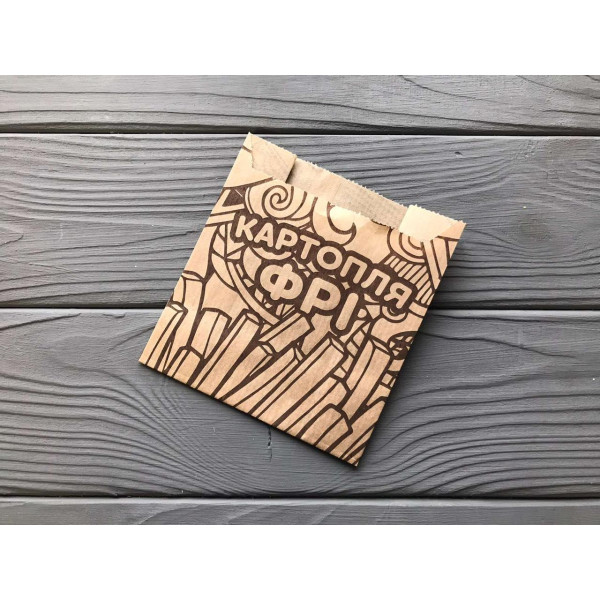 Упаковка для картоплі фрі середня (100-150г) 33Ф