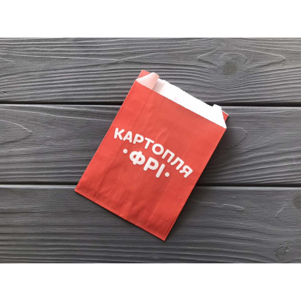 Упаковка для картоплі фрі велика 400Ф