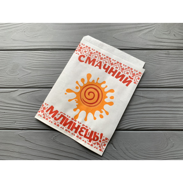 Упаковка бумажная для блинов с печатью 39