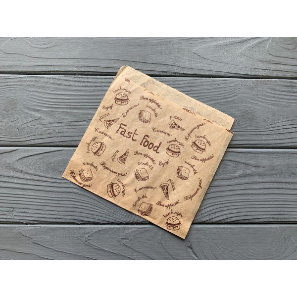 Бумажная упаковка для бургеров Эко стиль 45