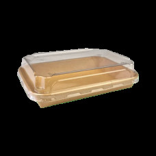 Упаковка для суші крафтова з кришкою PET 925мл 254х180х45мм LFSK925(LFSK925)