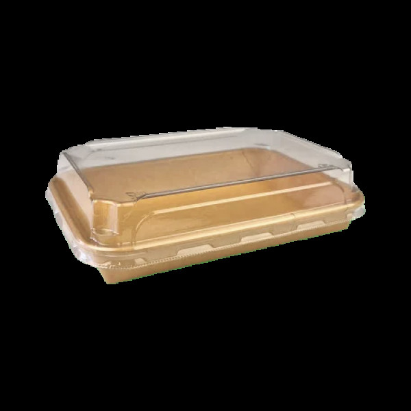 Упаковка для суші крафтова з кришкою PET 925мл 254х180х45мм LFSK925(LFSK925)